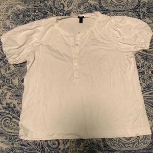 White puff sleeve t shirt